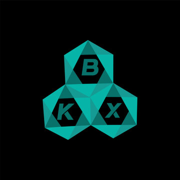 BKX creative minimalist letter logo. BKX unique vector initials alphabet letter logo design