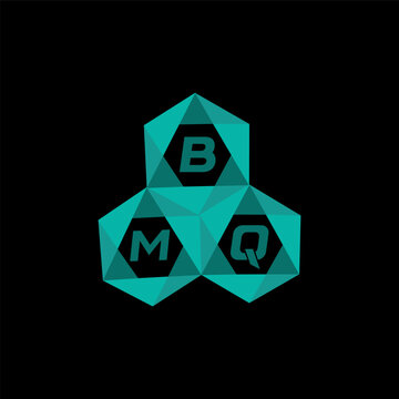 BMQ creative minimalist letter logo. BMQ unique vector initials alphabet letter logo design