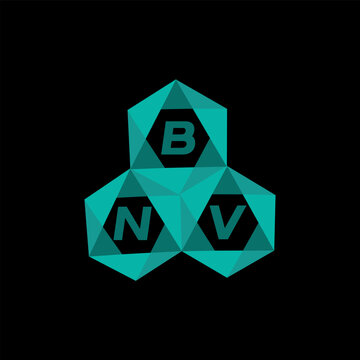 BNV creative minimalist letter logo. BNV unique vector initials alphabet letter logo design