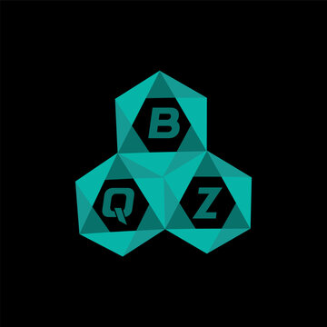 BQZ creative minimalist letter logo. BQZ unique vector initials alphabet letter logo design