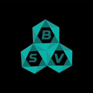 BSV creative minimalist letter logo. BSV unique vector initials alphabet letter logo design