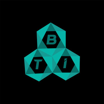 BTI creative minimalist letter logo. BTI unique vector initials alphabet letter logo design