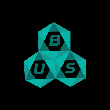 BUS creative minimalist letter logo. BUS unique vector initials alphabet letter logo design