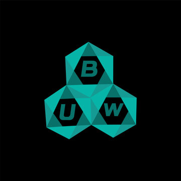 BUW creative minimalist letter logo. BUW unique vector initials alphabet letter logo design