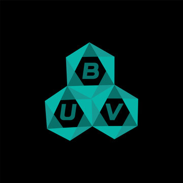 BUV creative minimalist letter logo. BUV unique vector initials alphabet letter logo design