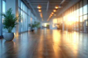 Sticker - A potted plant sits on a wooden floor, ready for display or decoration