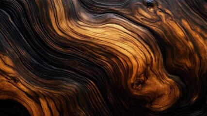 Poster - Flowing woodgrain patterns in warm tones: mesmerizing abstract movement