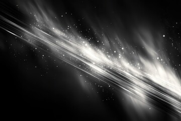 Poster - light streaks create a beautiful contrast against a black matte background