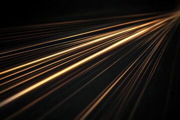 Poster - Dynamic lines of light on a black matte background create an engaging visual experience