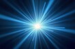 © Viktor - Abstract illustration shows bright glowing center point emitting blue, white rays against dark background. Dynamic rays radiate outwards creating powerful energy effect. Suitable for tech design,