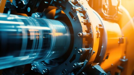 Poster - close-up view of machinery in action
