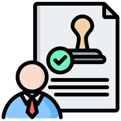 Aufkleber - Regulatory Authority Outline Color Icon