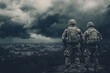 © Angelina - Futuristic SWAT troops in advanced tactical gear and weapons, standing in a future city setting