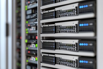 Poster - A row of servers in a server room