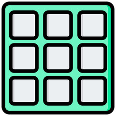 Poster - Grid Outline Color Icon