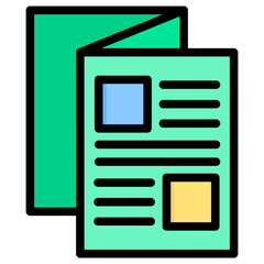 Aufkleber - Brochure Outline Color Icon