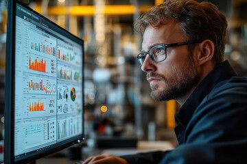 Poster - a person sitting in front of a computer monitor, possibly working or studying