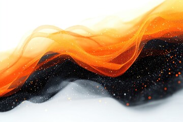 Poster - A close-up shot of an orange and black background, perfect for use in designs where bold colors are needed