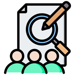 Poster - Population Survey Outline Color Icon