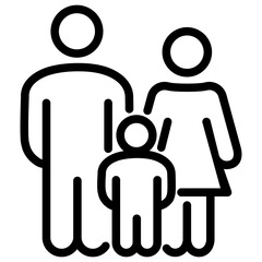 Aufkleber - Family Size Outline Icon