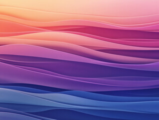 Aufkleber - Abstract Gradient Wave Layers in Vibrant Pink, Orange, and Blue Tones for Background or Wallpaper