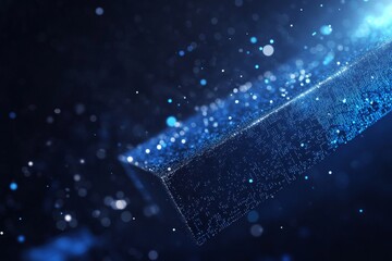 Wall Mural - a sleek, futuristic illustration showcasing a blue circuit board with sophisticated digital tech ele