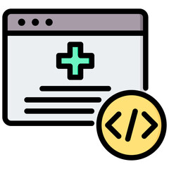 Poster - Health App Outline Color Icon