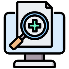 Poster - Virtual Diagnosis Outline Color Icon