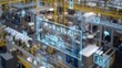 © Justlight - Futuristic monitoring system analyzing data and optimizing production processes in a smart factory, showcasing automation, digitalization, and industry 4.0 technologies
