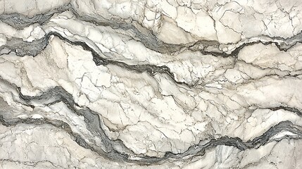 Aufkleber - White and gray marble texture with flowing veins.