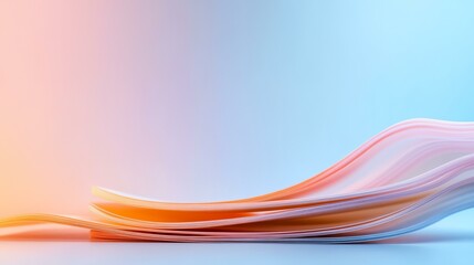 Poster - Colorful wave is on a blue background