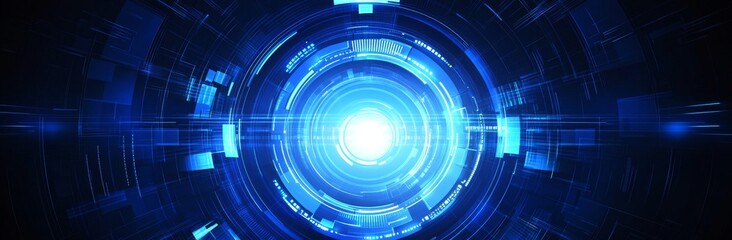 Wall Mural - a mesh background of abstract technology lines and particles