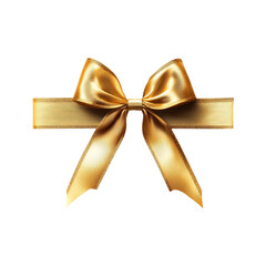 Golden Gift Bow on Colorful Background,