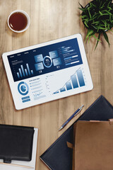 Poster - business data dashboard provide business intelligence analytic for marketing strategy planning snugl