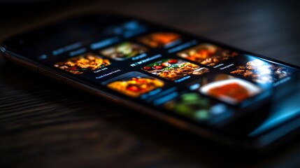 online food ordering app interface on smartphone