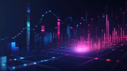Poster - Business audit stock financial finance management on analysis data strategy with graph accounting marketing or report chart economy investment research profit