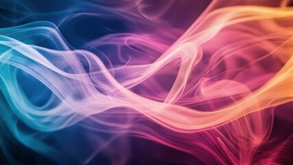 Poster - Dynamic waves of colorful abstract light flowing in harmony