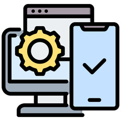 Poster - Platform Outline Color Icon