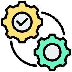 Poster - Management Outline Color Icon