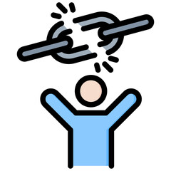 Aufkleber - Liberation Outline Color Icon