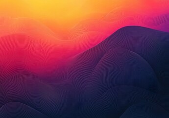 Poster - retro gradient background with grain texture