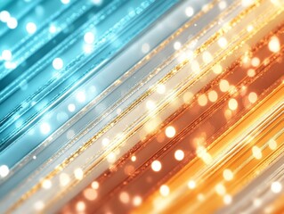 Poster - Vibrant light patterns create dynamic energy in a colorful abstract composition