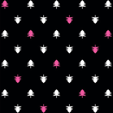 Christmas pine tree pattern with colorful and textured backgrounds, design to apply in different places, festive Christmas events, and Thanksgiving.