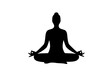 © Anomal - A black yoga logo icon silhouette vector design