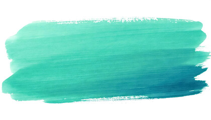 Poster - watercolour green brush stroke textured isolated on white or transparent png