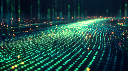 Poster - Abstract Digital Data Flow Network Connection Background