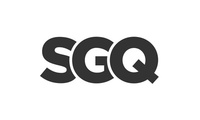 Poster - SGQ logo design template with strong and modern bold text. Initial based vector logotype featuring simple and minimal typography. Trendy company identity.