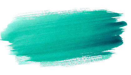 Poster - watercolour green brush stroke textured isolated on white or transparent png