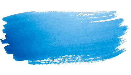 Poster - watercolour blue brush stroke textured isolated on white or transparent png