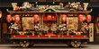 © Trionorejo - Ornate Japanese festival float, town backdrop.  Cultural event
